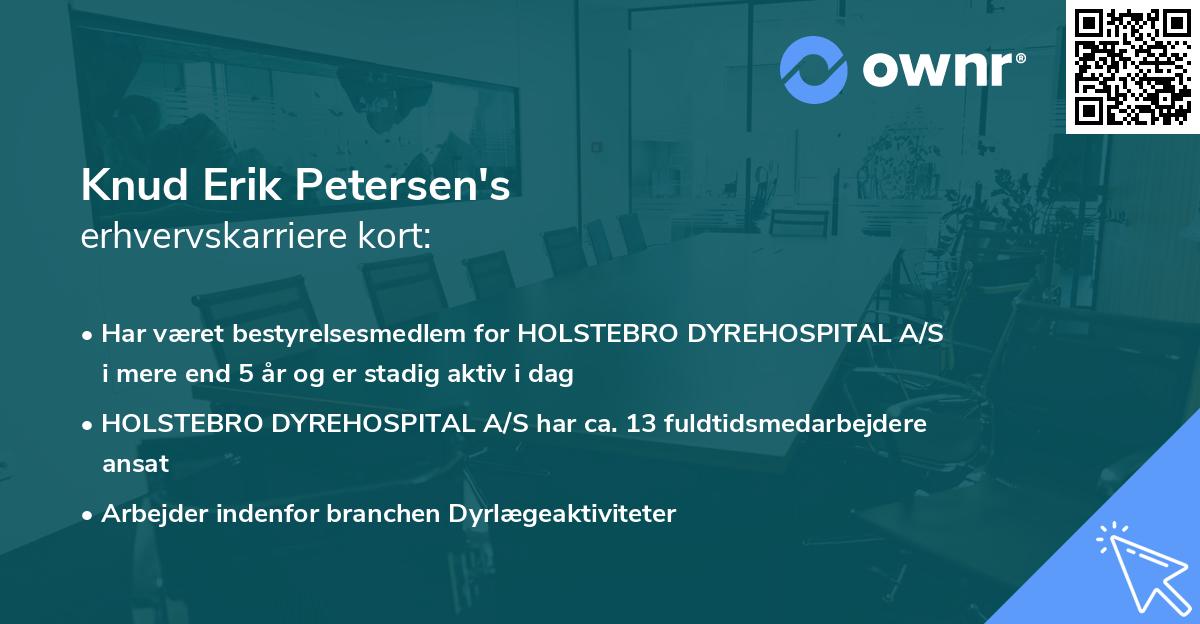 Knud Erik Petersen's erhvervskarriere kort