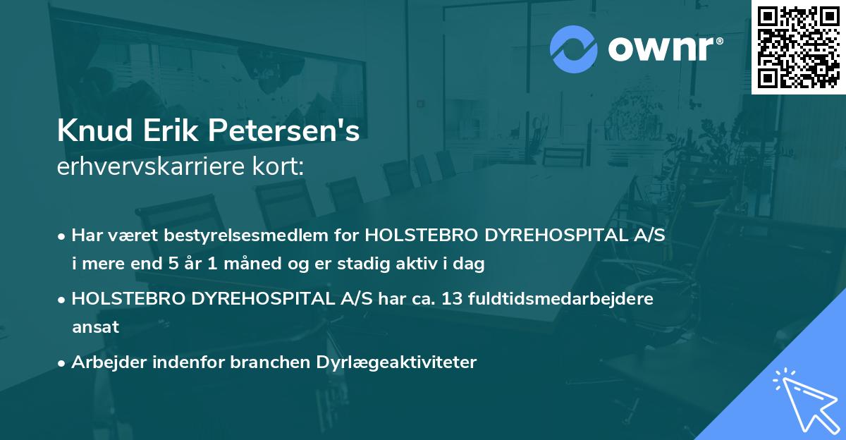 Knud Erik Petersen's erhvervskarriere kort