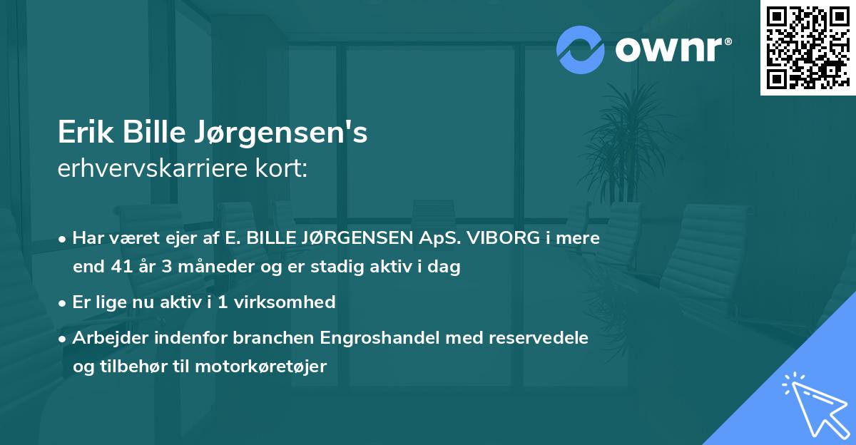 Erik Bille Jørgensen's erhvervskarriere kort