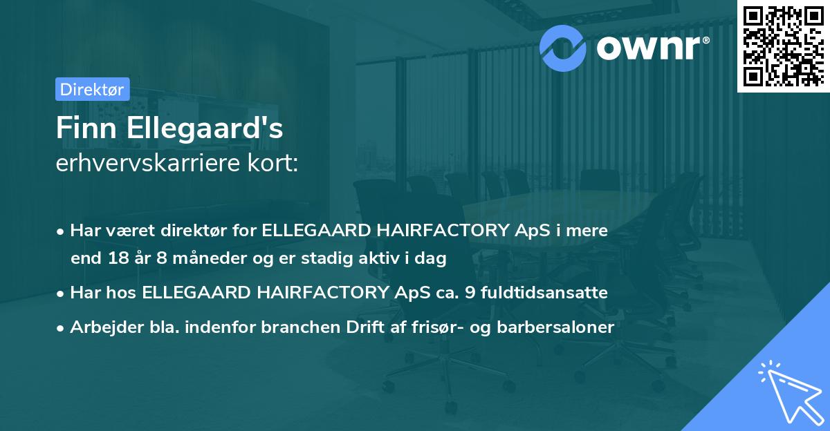 Finn Ellegaard's erhvervskarriere kort