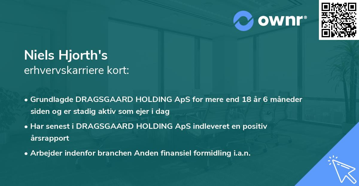 Niels Hjorth's erhvervskarriere kort