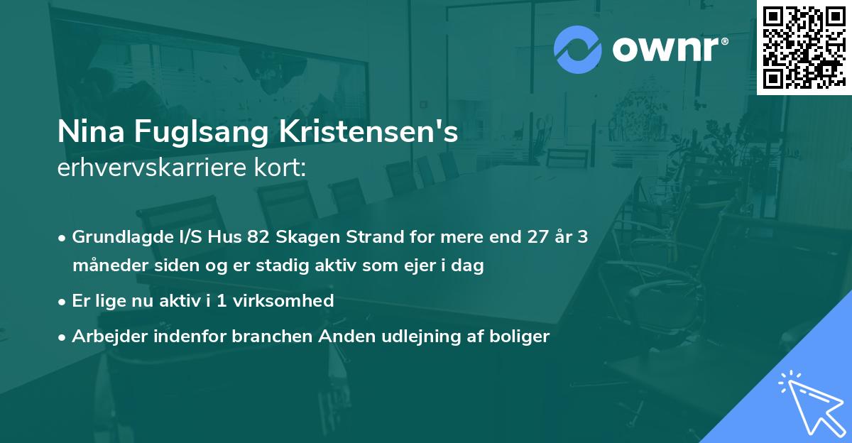Nina Fuglsang Kristensen's erhvervskarriere kort