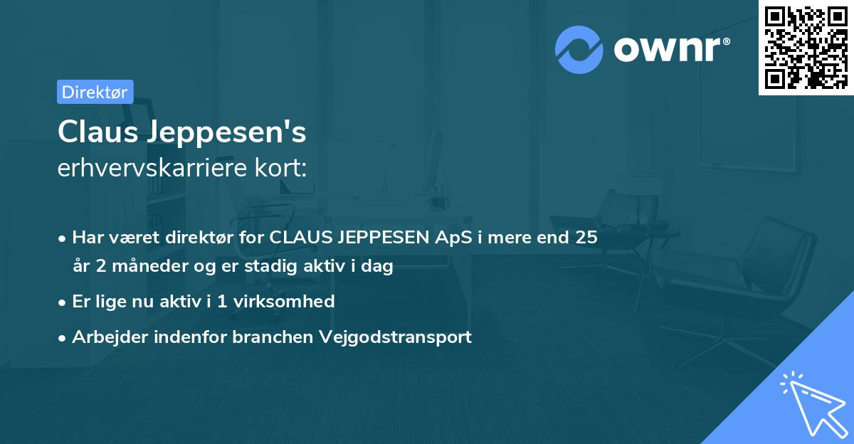 Claus Jeppesen's erhvervskarriere kort