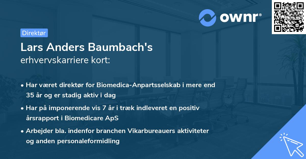 Lars Anders Baumbach's erhvervskarriere kort