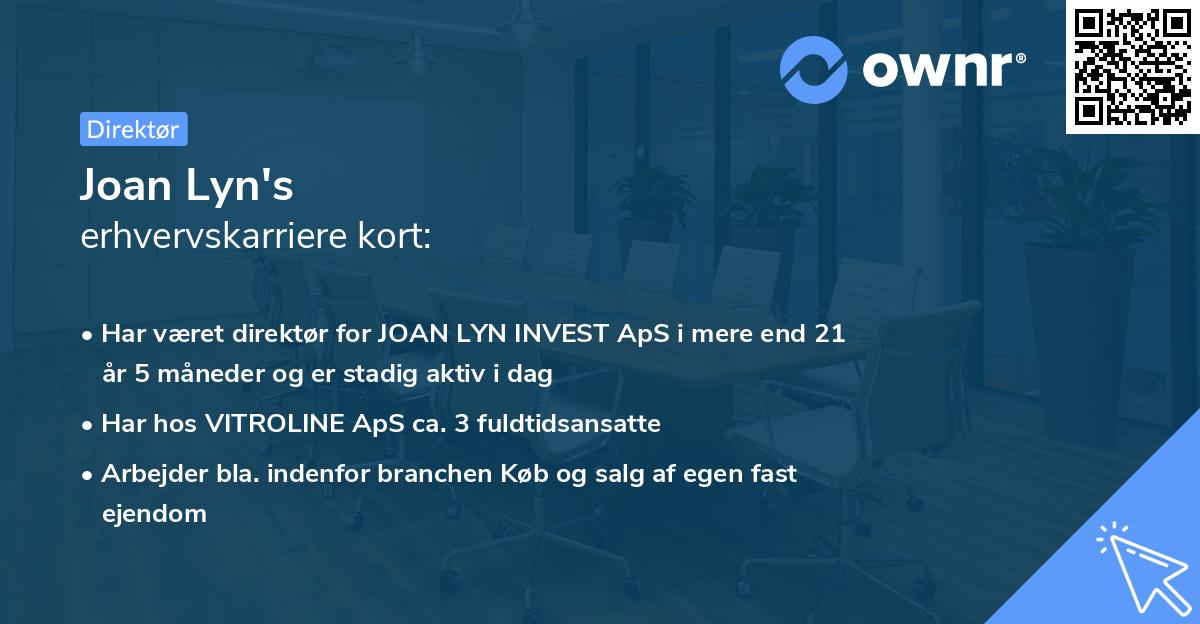 Joan Lyn's erhvervskarriere kort