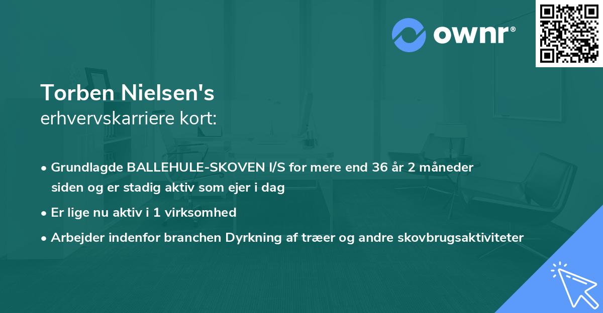 Torben Nielsen's erhvervskarriere kort