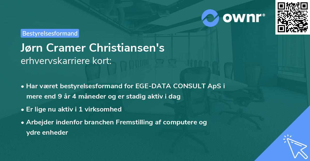 Jørn Cramer Christiansen's erhvervskarriere kort