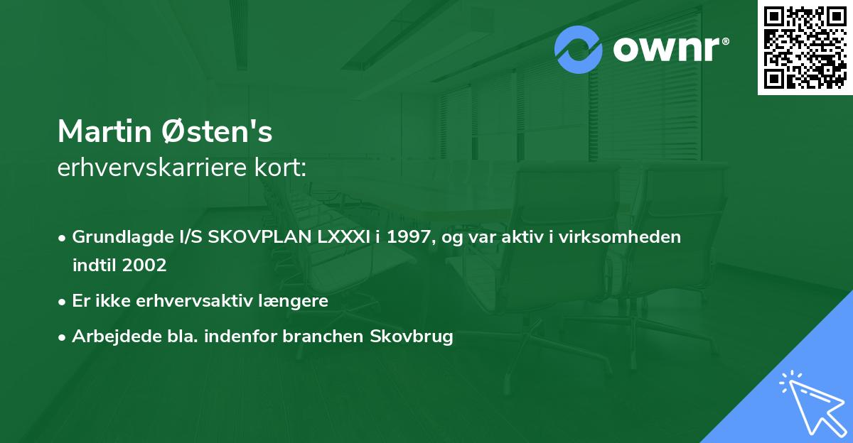 Martin Østen's erhvervskarriere kort