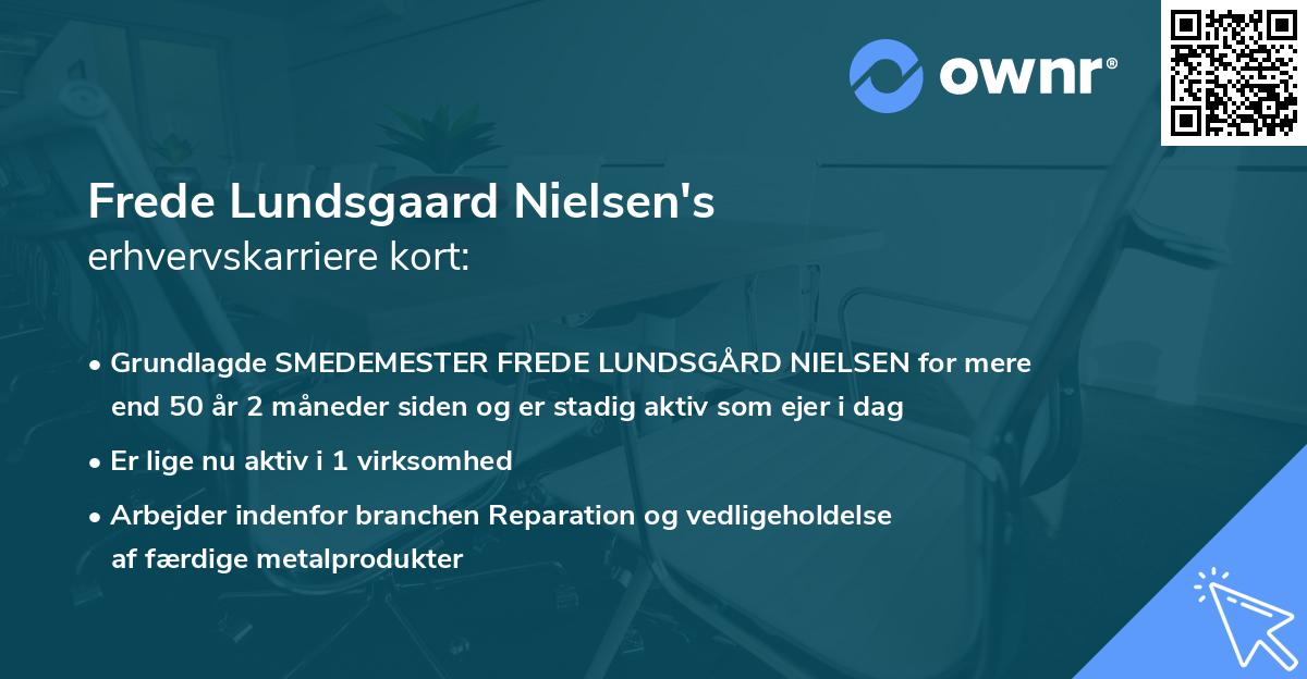 Frede Lundsgaard Nielsen's erhvervskarriere kort
