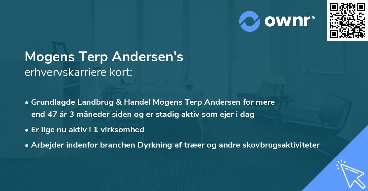 Mogens Terp Andersen's erhvervskarriere kort