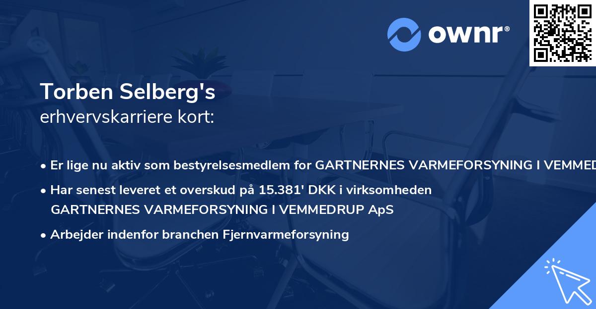 Torben Selberg's erhvervskarriere kort