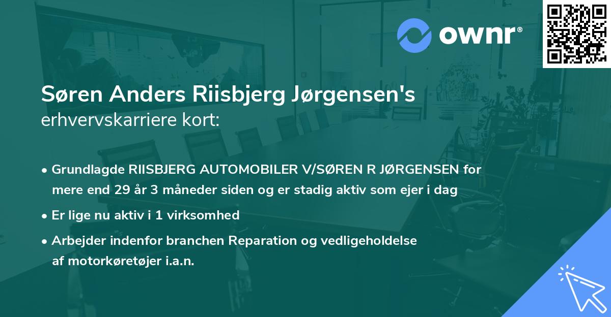 Søren Anders Riisbjerg Jørgensen's erhvervskarriere kort