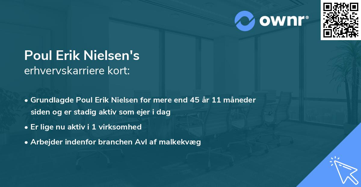 Poul Erik Nielsen's erhvervskarriere kort
