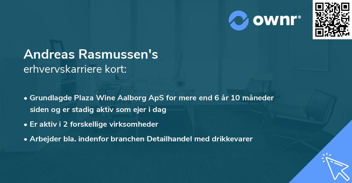 Andreas Rasmussen's erhvervskarriere kort