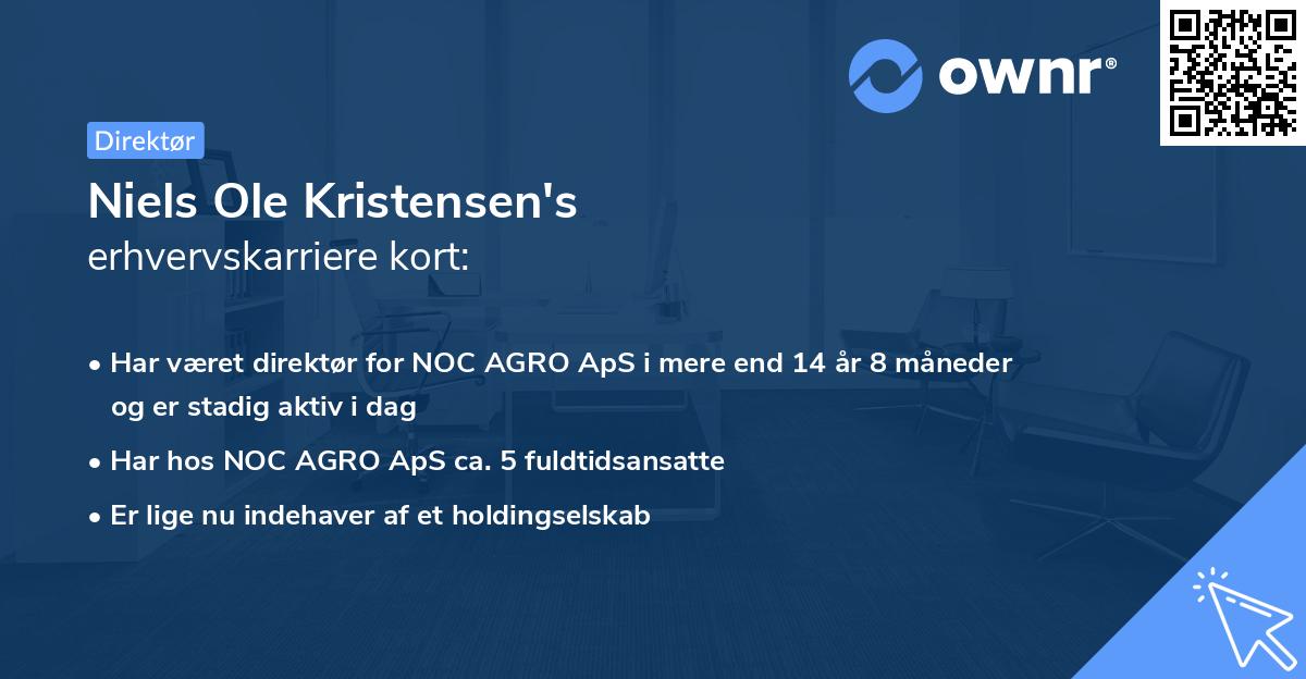 Niels Ole Kristensen's erhvervskarriere kort