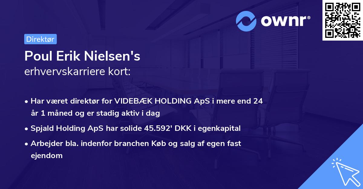 Poul Erik Nielsen's erhvervskarriere kort
