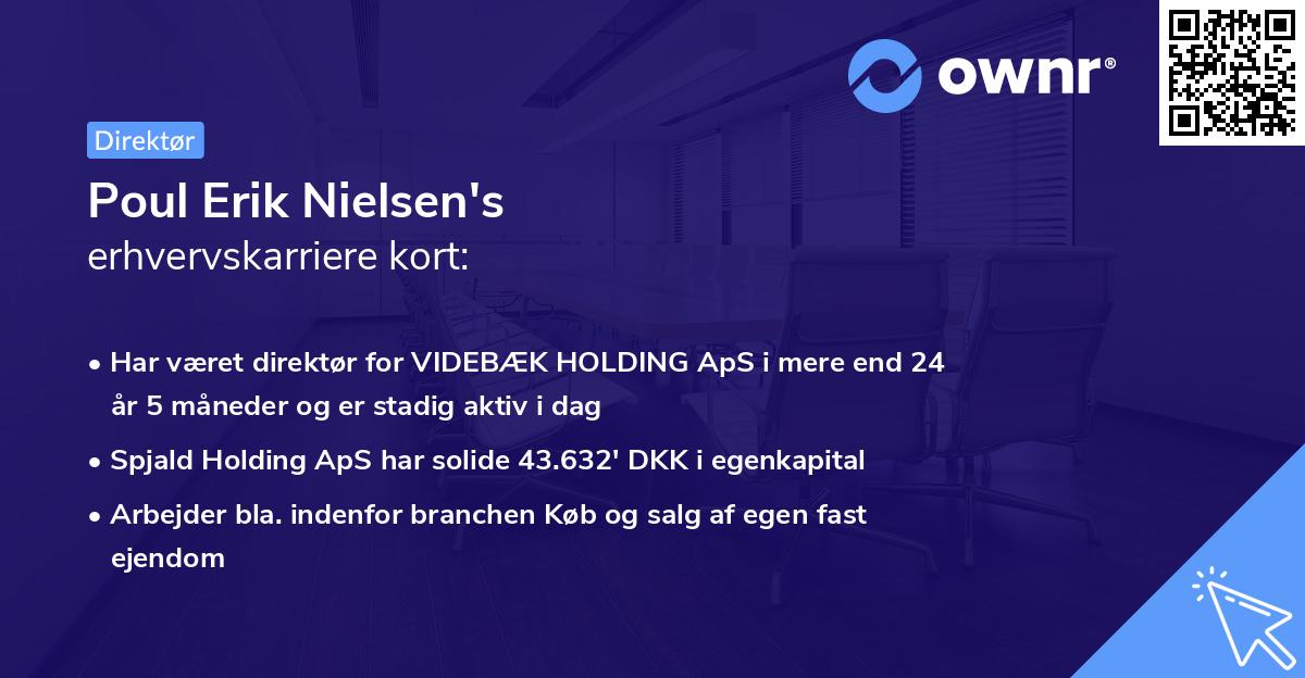 Poul Erik Nielsen's erhvervskarriere kort