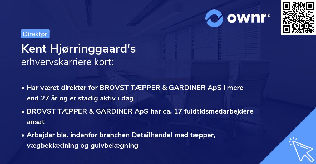 Kent Hjørringgaard's erhvervskarriere kort