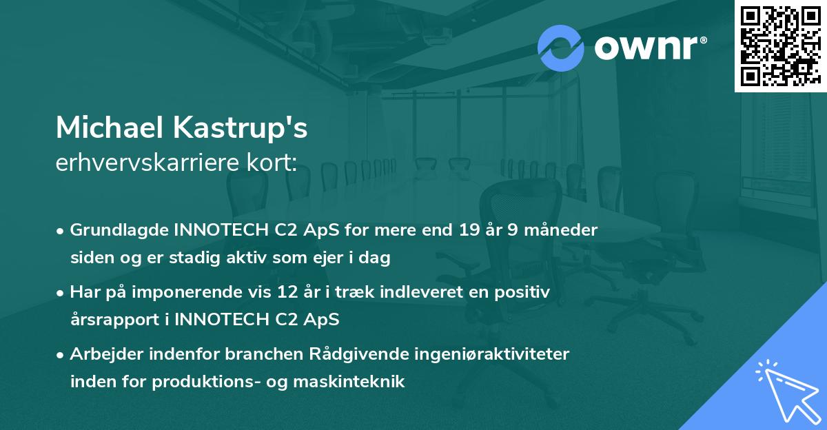 Michael Kastrup's erhvervskarriere kort