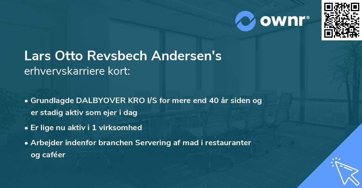 Lars Otto Revsbech Andersen's erhvervskarriere kort