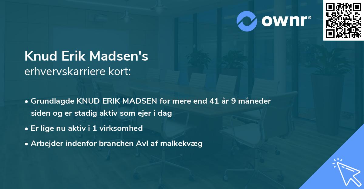 Knud Erik Madsen's erhvervskarriere kort