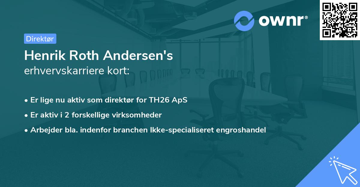 Henrik Roth Andersen's erhvervskarriere kort