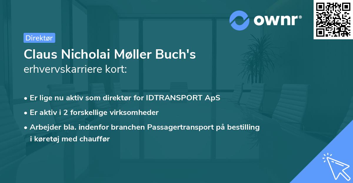 Claus Nicholai Møller Buch's erhvervskarriere kort