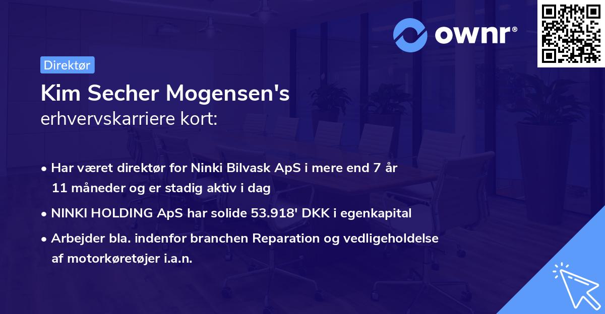 Kim Secher Mogensen's erhvervskarriere kort