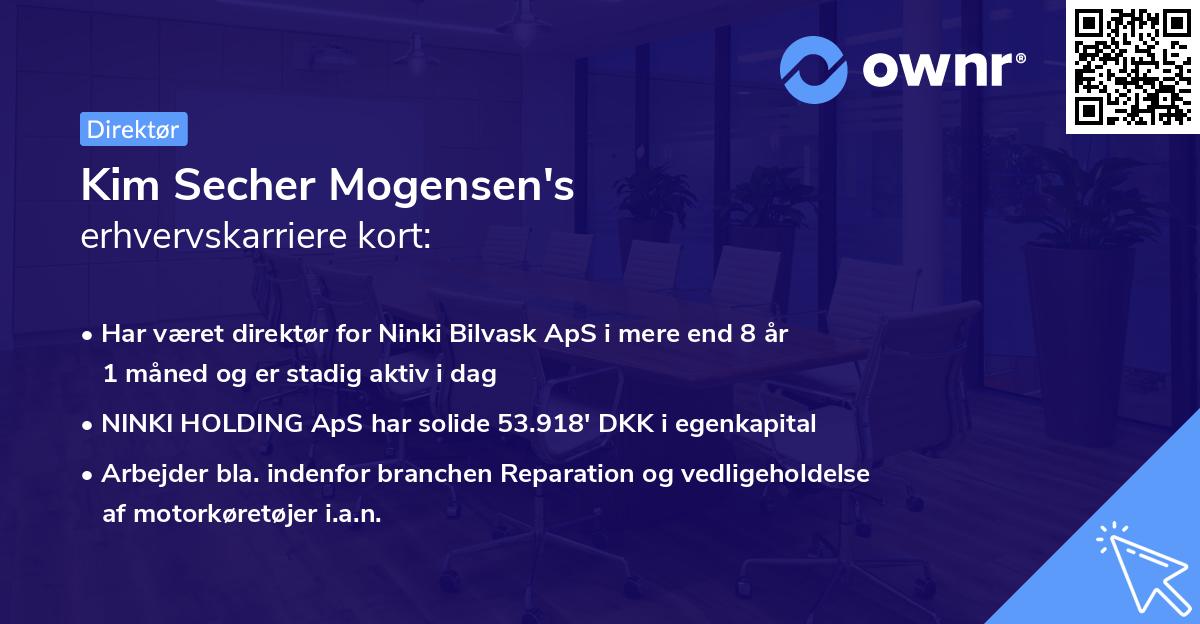 Kim Secher Mogensen's erhvervskarriere kort
