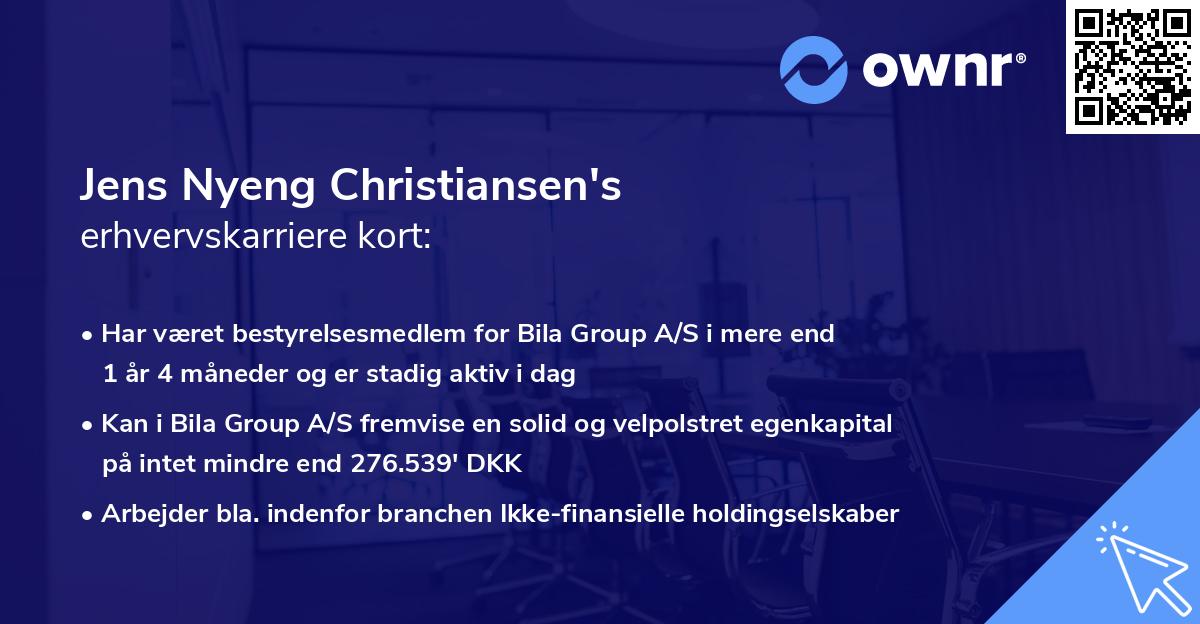 Jens Nyeng Christiansen's erhvervskarriere kort