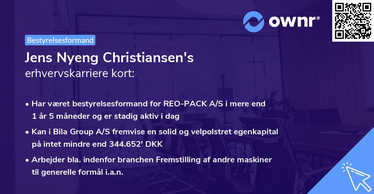 Jens Nyeng Christiansen's erhvervskarriere kort