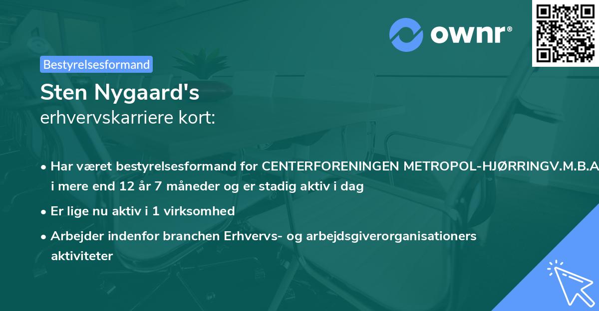 Sten Nygaard's erhvervskarriere kort