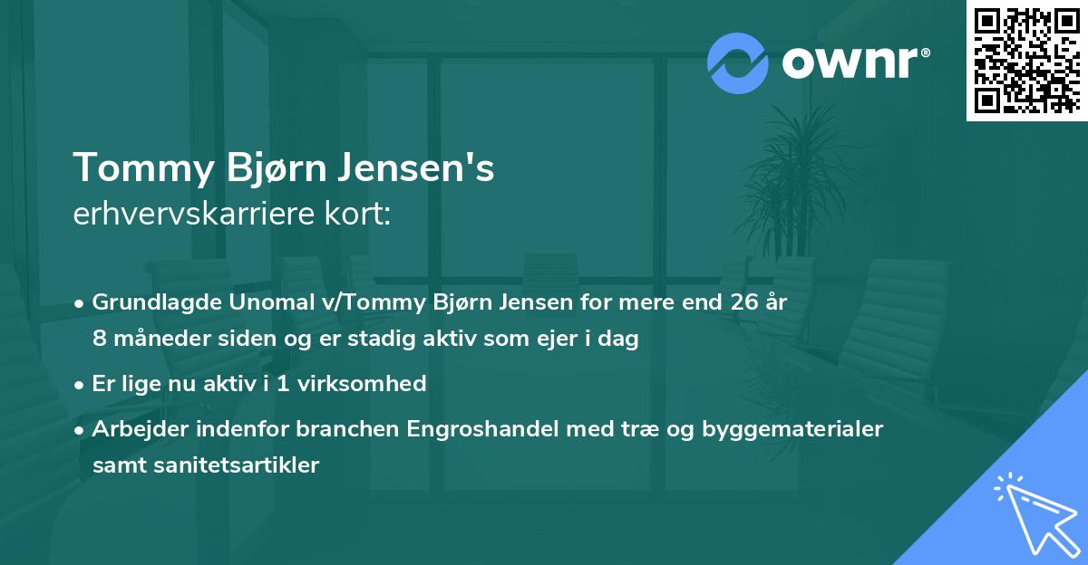Tommy Bjørn Jensen's erhvervskarriere kort