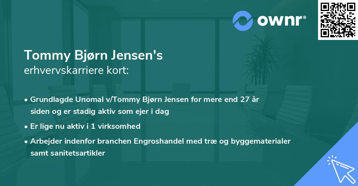 Tommy Bjørn Jensen's erhvervskarriere kort