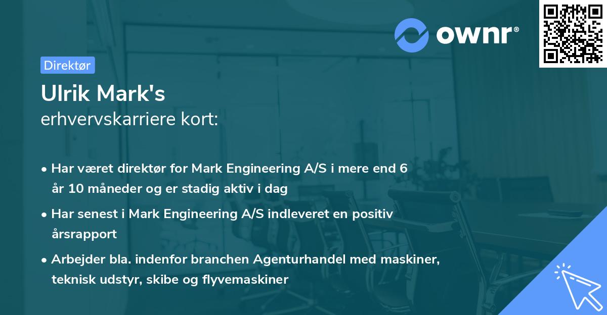 Ulrik Mark's erhvervskarriere kort