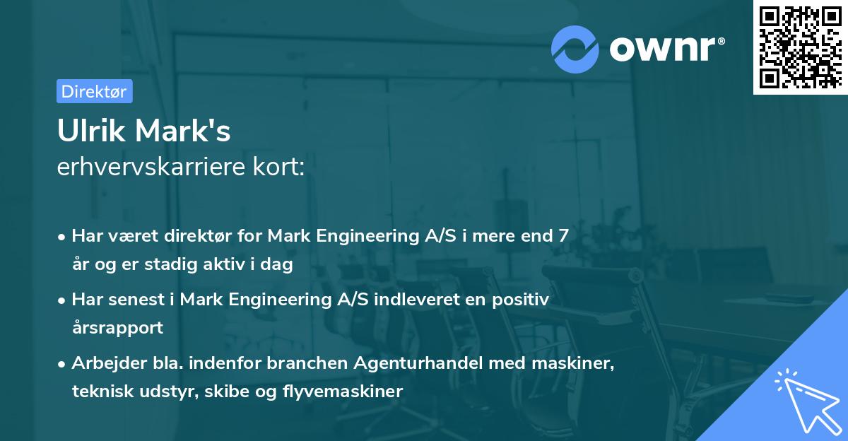 Ulrik Mark's erhvervskarriere kort