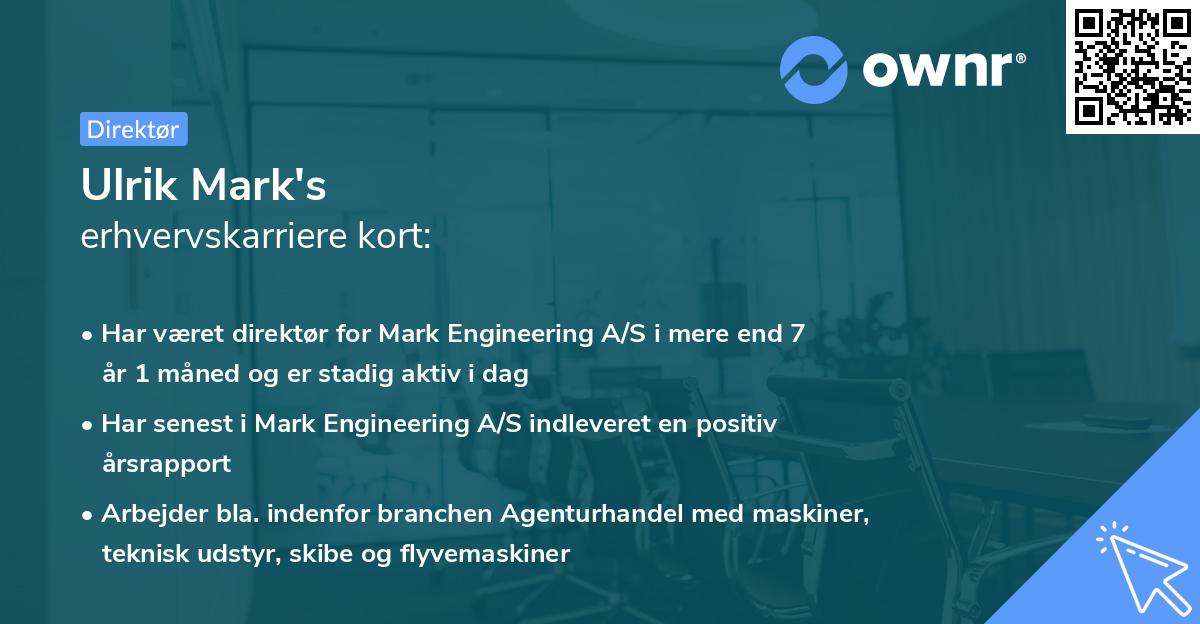 Ulrik Mark's erhvervskarriere kort