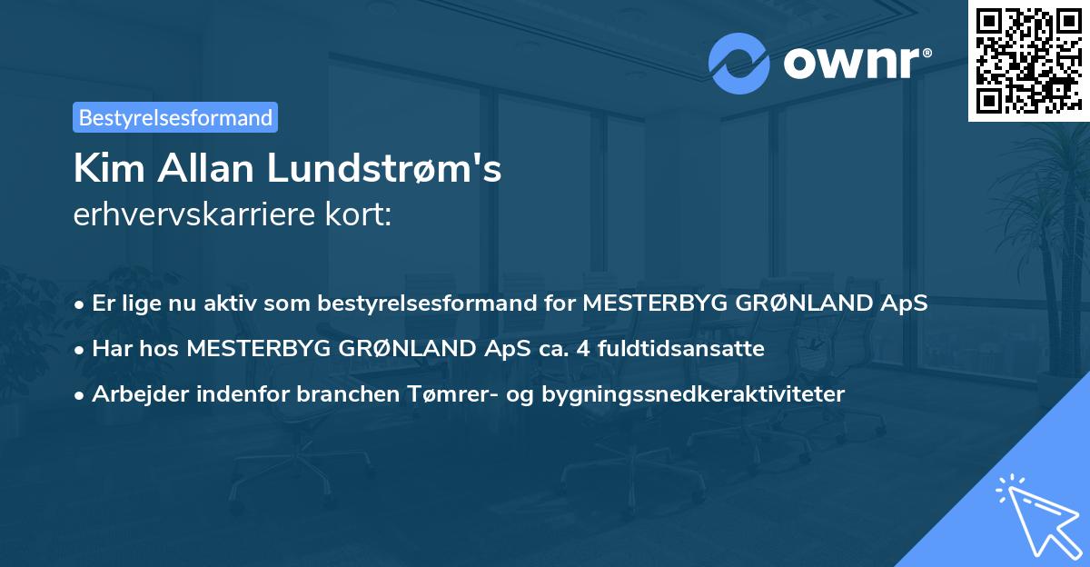 Kim Allan Lundstrøm's erhvervskarriere kort