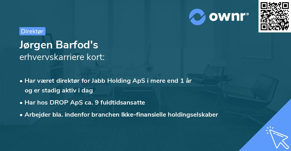 Jørgen Barfod's erhvervskarriere kort