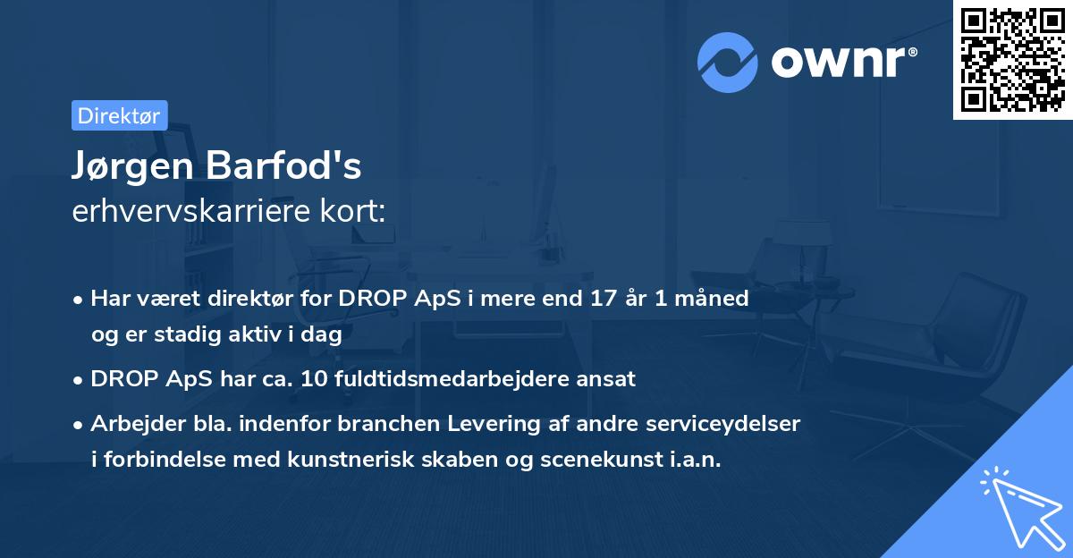 Jørgen Barfod's erhvervskarriere kort
