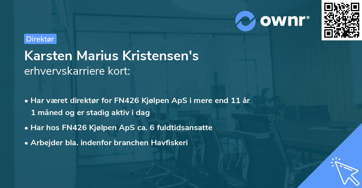Karsten Marius Kristensen's erhvervskarriere kort