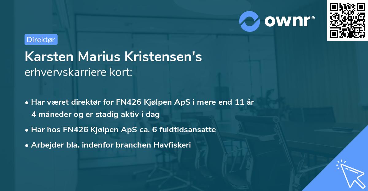 Karsten Marius Kristensen's erhvervskarriere kort