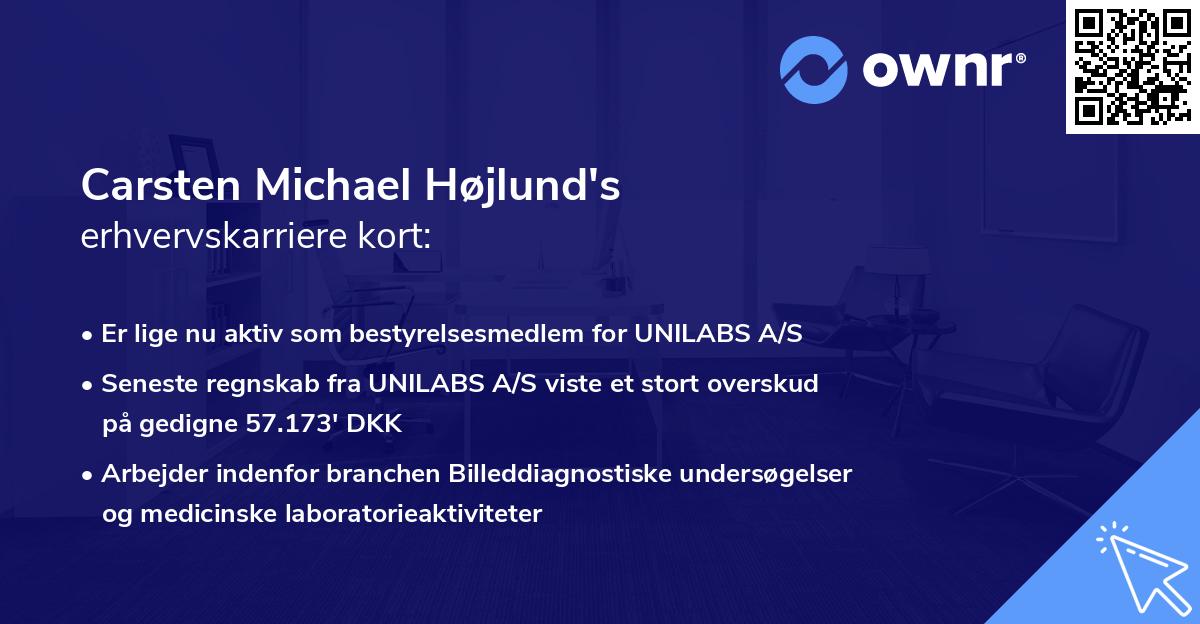 Carsten Michael Højlund's erhvervskarriere kort