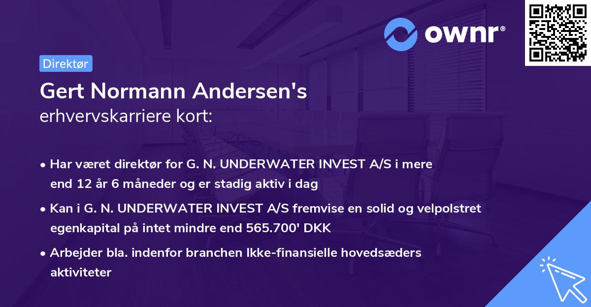 Gert Normann Andersen's erhvervskarriere kort