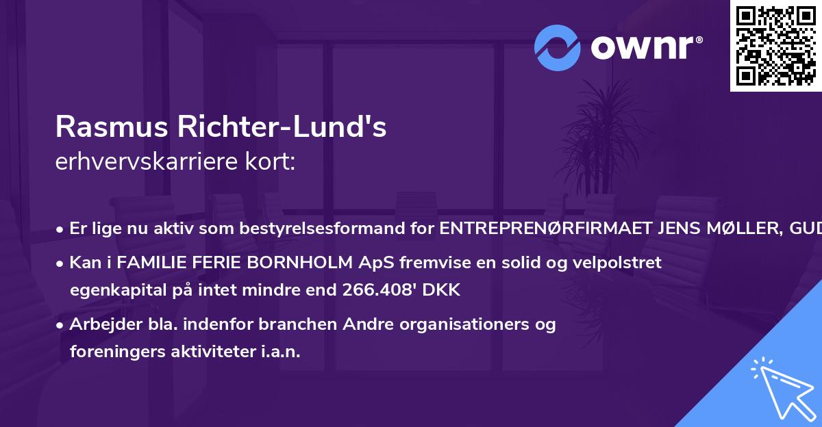 Rasmus Richter-Lund's erhvervskarriere kort