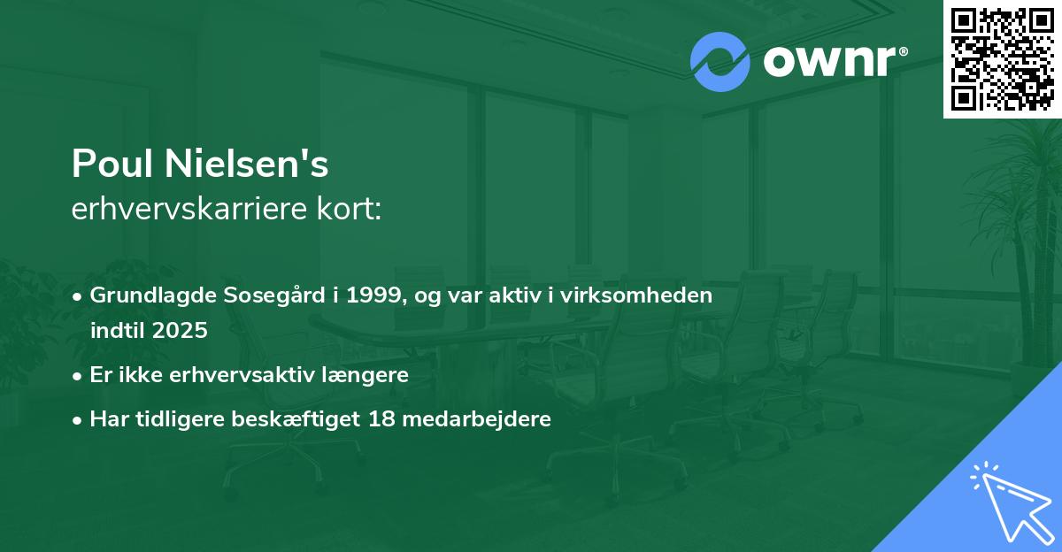 Poul Nielsen's erhvervskarriere kort