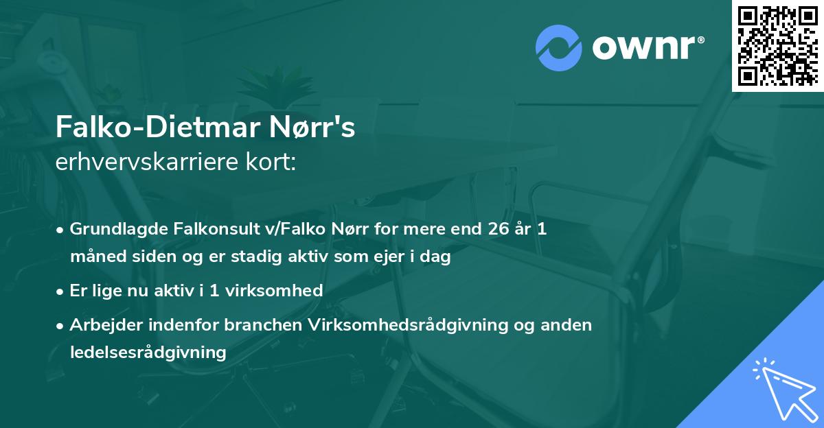 Falko-Dietmar Nørr's erhvervskarriere kort