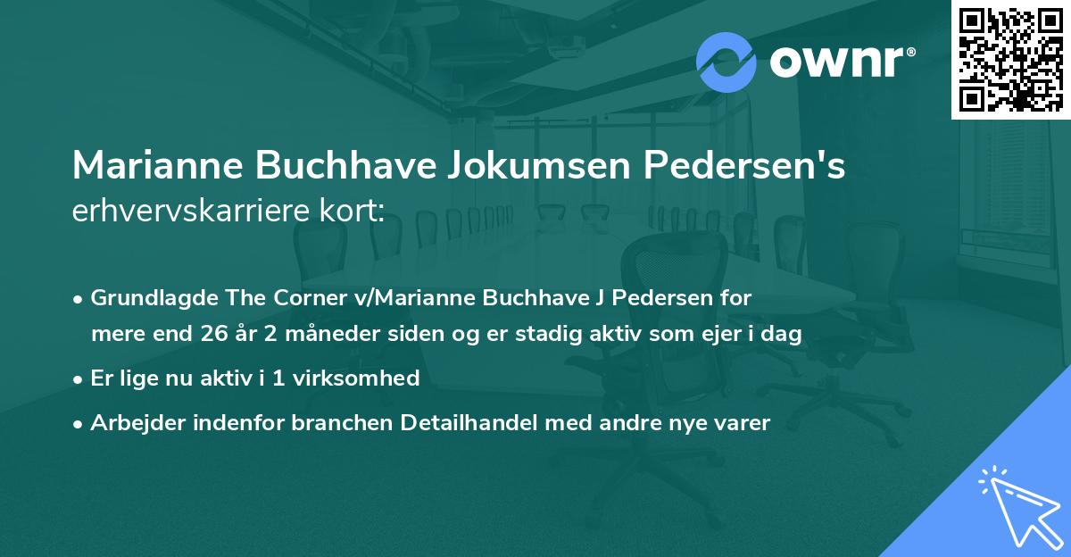 Marianne Buchhave Jokumsen Pedersen's erhvervskarriere kort