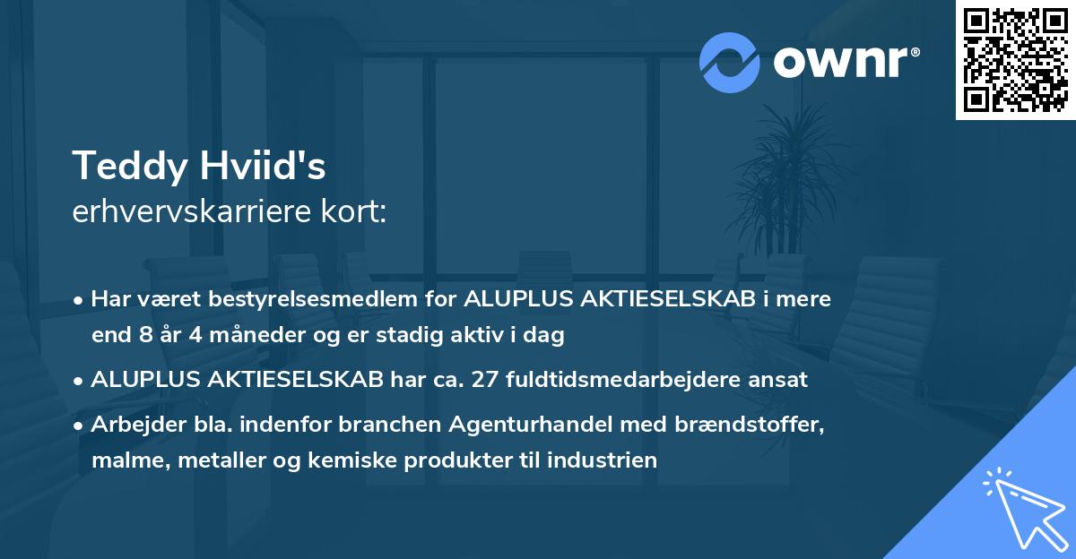 Teddy Hviid's erhvervskarriere kort