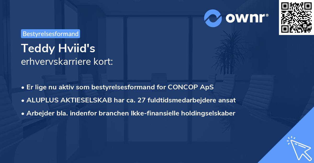 Teddy Hviid's erhvervskarriere kort